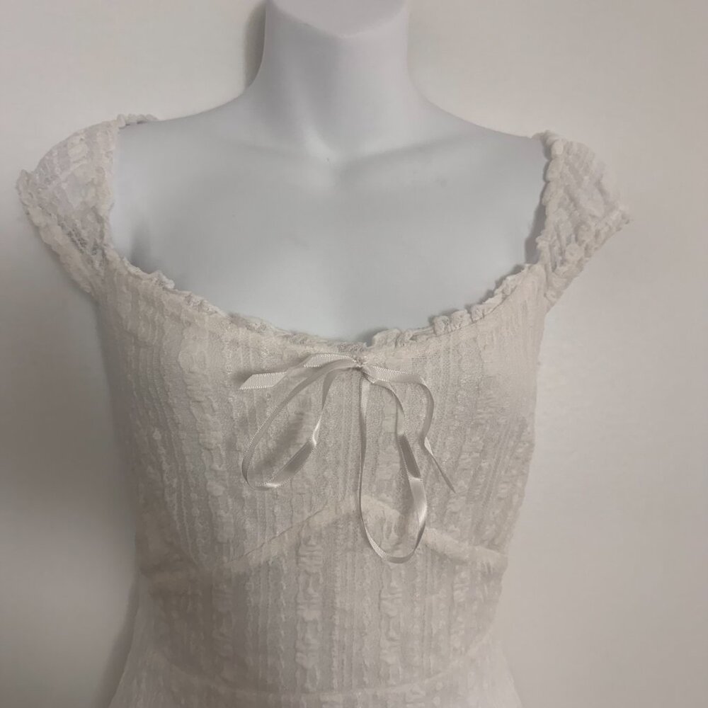 No Boundaries Ivory Lace Dress | Cottagecore | Fully Lined | Size L (12–14) - Picture 4 of 11